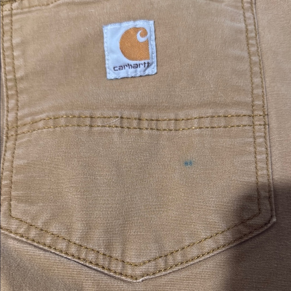 Carhartt Tan Relaxed Jeans Durable Workwear - Picture 3 of 5